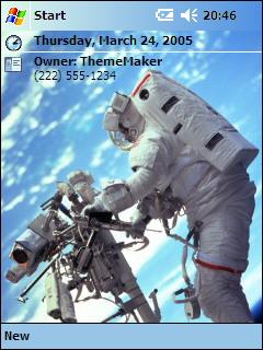 Working in Space Theme for Pocket PC