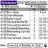 Workout Tracker for Palm OS