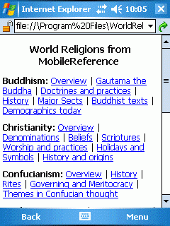 World Religions (Palm OS)