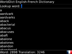 WorldDict French for BlackBerry
