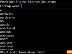 WorldDict Spanish for BlackBerry