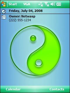 Yin Yang Green Theme for Pocket PC