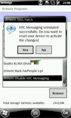 Zenyee Disable HTC Messaging