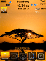 Blackberry Flip ZEN Theme: African Sunrise