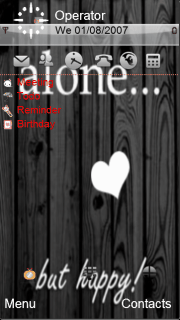 Alone but happy