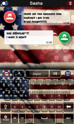 American keyboard theme
