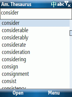Concise Oxford American Thesaurus (Windows Mobile Standard)