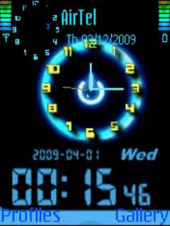 Animated Blue Clock
