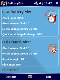 BatteryZzz Monitor for Windows Mobile