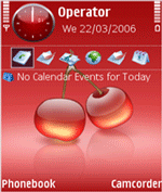Aqua Cherry Nokia e90 Theme