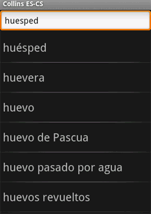 Audio Collins Mini Gem Spanish-Czech & Czech-Spanish Dictionary (Android)