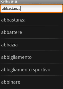 Audio Collins Mini Gem Italian-Greek & Greek-Italian Dictionary (Android)