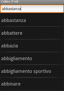 Audio Collins Mini Gem Italian-Croatian & Croatian-Italian Dictionary (Android)