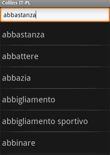 Audio Collins Mini Gem Italian-Polish & Polish-Italian Dictionary (Android)