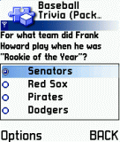 Baseball Trivia for Java Phone