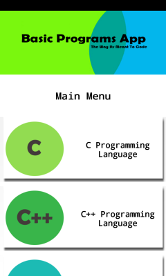 Basic Programs App