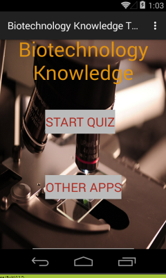 Biotechnology knowledge test