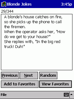 Blondes Jokes for Pocket PC