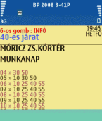 BKV menetrend