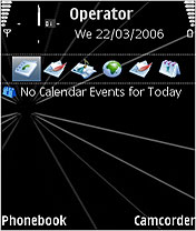 Black Fashionable Lines Theme + Flash Lite Screensaver