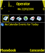 Black Yellow Nokia E90 Theme