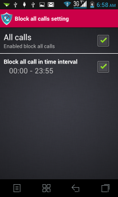 block call and sms