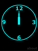 Blue Clock Screensaver