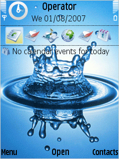 Blue Drop Theme with Free Screensaver