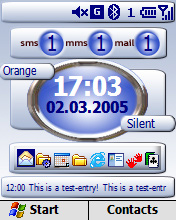 Blue - HQ Homescreen Theme for Windows Smartphone 2003