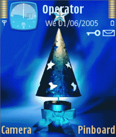 extremly nice!Blue christmas tree.theme for nokia 3250/5500/n91