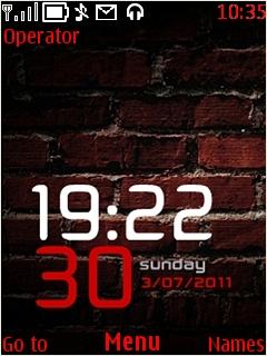Brick Red Clock