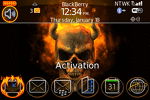 Blackberry Bold ZEN Theme: Burning Skull Animated