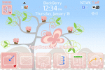 Blackberry Bold ZEN Theme: Butterflies and Cupcakes Animated