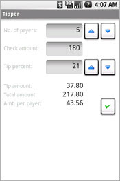 Increasing Tip Percentage in Tipper for Android