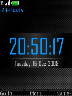 Carbon Blue Clock