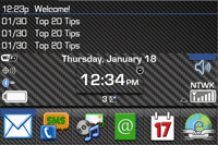 Carbon Fiber II (Blue Accents) Today+ 9000/Bold Theme