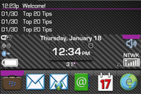 Carbon Fiber II (Pink Accents) Today+ 9000/Bold Theme