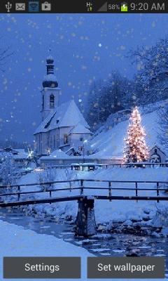 Christmas Tree In Snow LWP