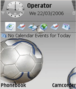 Chrome Soccer Ball Theme + Free Digital Clock Screensaver