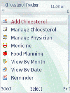 Infodev Cholesterol Tracker Pro for Symbian