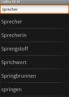 Collins Mini Gem German-Swedish & Swedish-German Dictionary (Android)