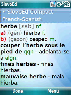 SlovoEd Compact French-Spanish & Spanish-French dictionary