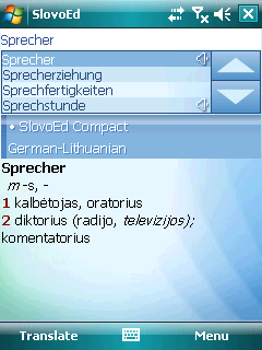SlovoEd Compact German-Lithuanian & Lithuanian-German dictionary for Windows Mobile