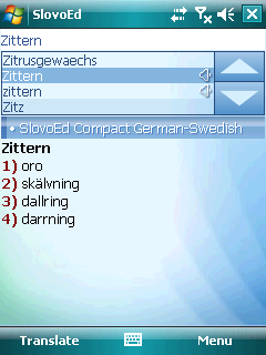SlovoEd Compact German-Swedish & Swedish-German dictionary for Windows Mobile