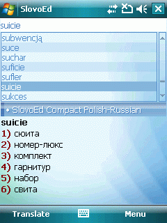 SlovoEd Compact Polish-Russian & Russian-Polish dictionary for Windows Mobile