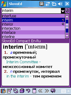SlovoEd Compact English-Russian & Russian-English dictionary for Windows Mobile