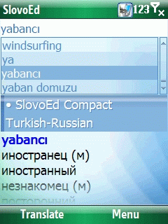 SlovoEd Compact Turkish-Russian dictionary for Windows Mobile Smartphone