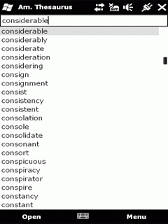 Concise Oxford American Thesaurus (Windows Mobile Professional)