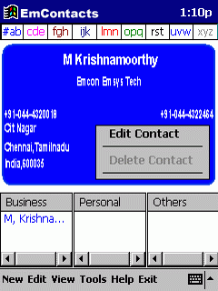 emContacts for Pocket PC 2002 / 2003