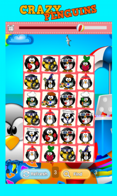 Crazy Penguins Matching Game